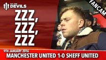 Fan Sleeping During Manchester United 1-0 Sheffield United | FANCAM