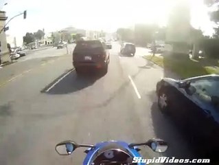 POlice man bike smashed a car just amazing video