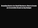 Download Branding Basics for Small Business: How to Create an Irresistible Brand on Any Budget