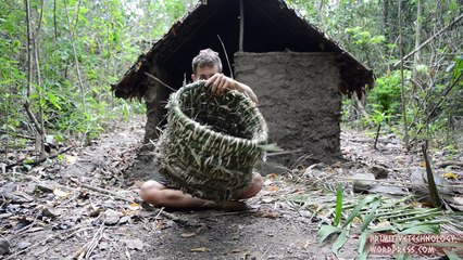 Baskets and stone hatchet