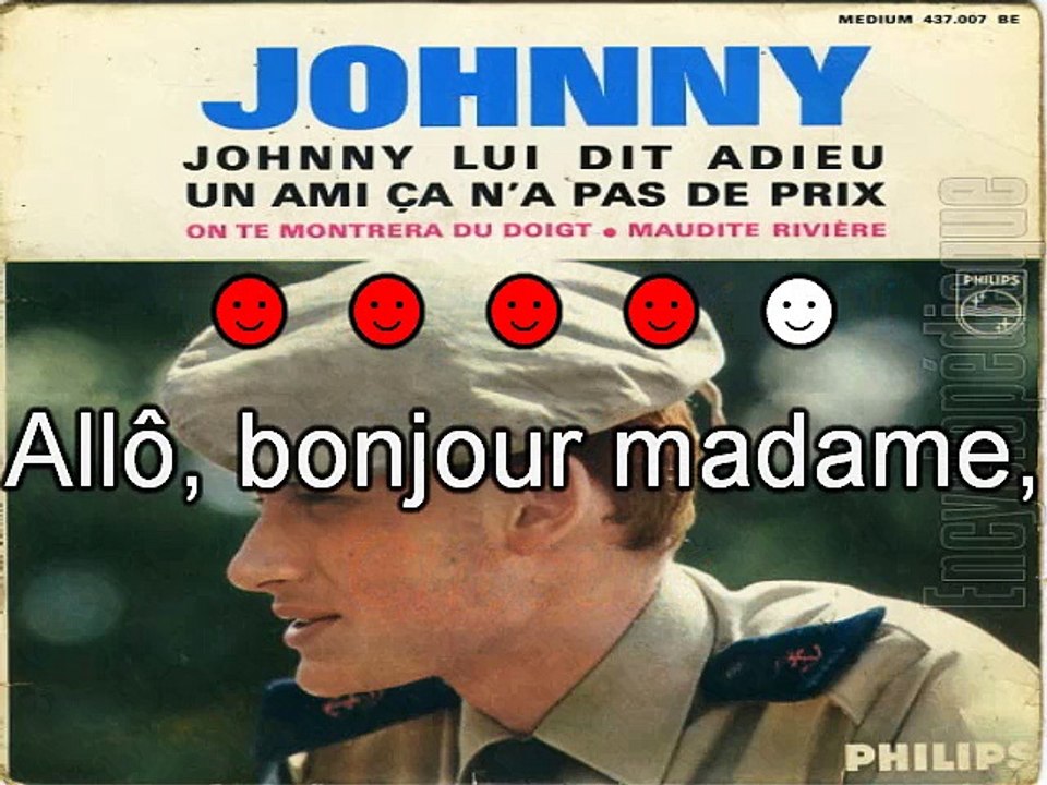 Johnny Hallyday_Johnny lui dit adieu (Jerry Jackson_Tell her Johnny said good bye)(1965) karaoke