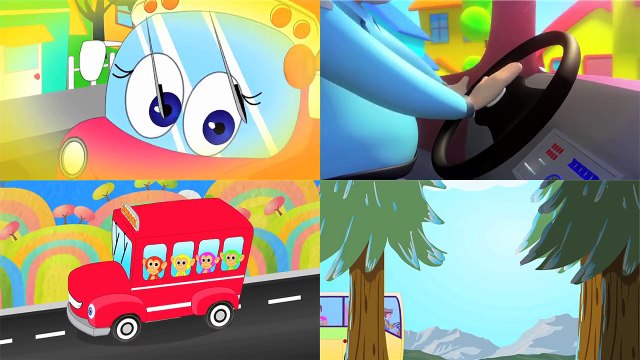 Wheels on the bus goes round and round | Kids Songs And Nursery rhymes with lyrics for chi