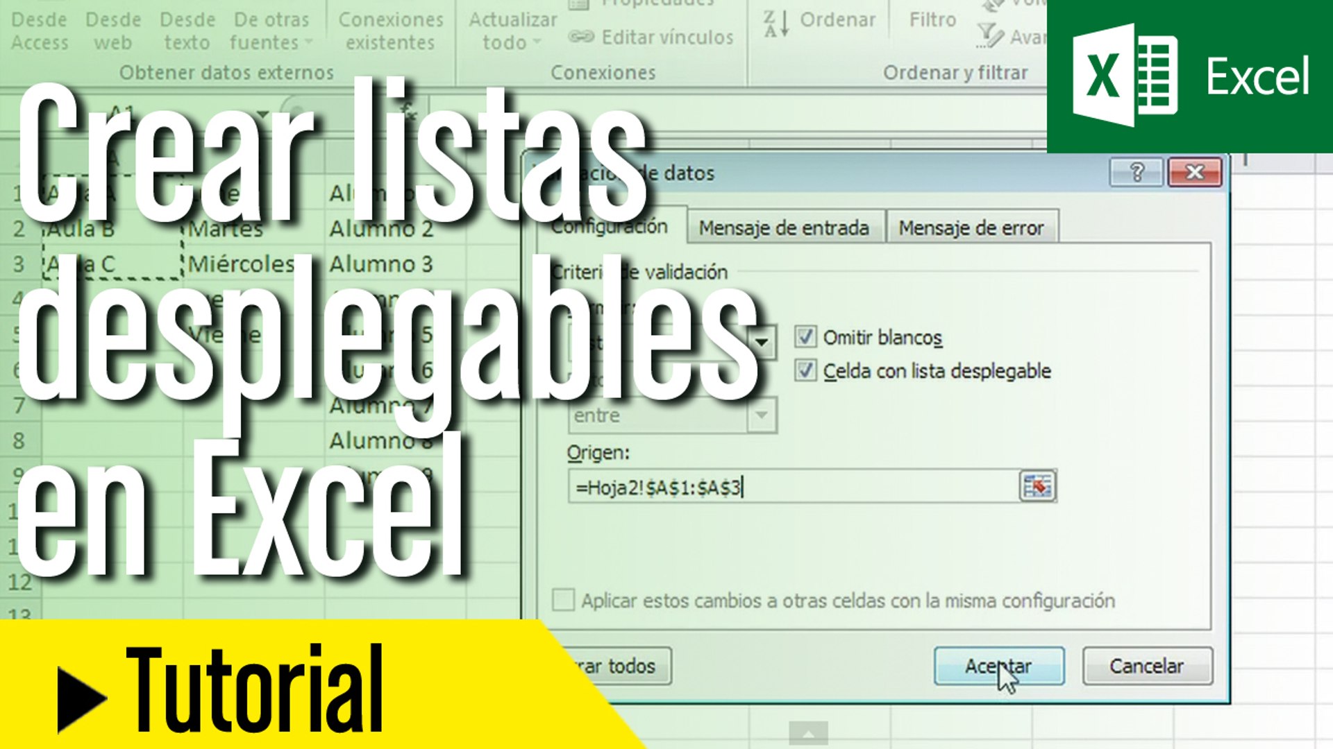 Como Hacer En Excel Una Lista Desplegable Mayor a Lista