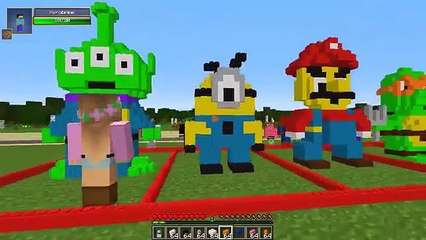 Minecraft School : CARTOON LEGO BUILDING CHALLENGE!