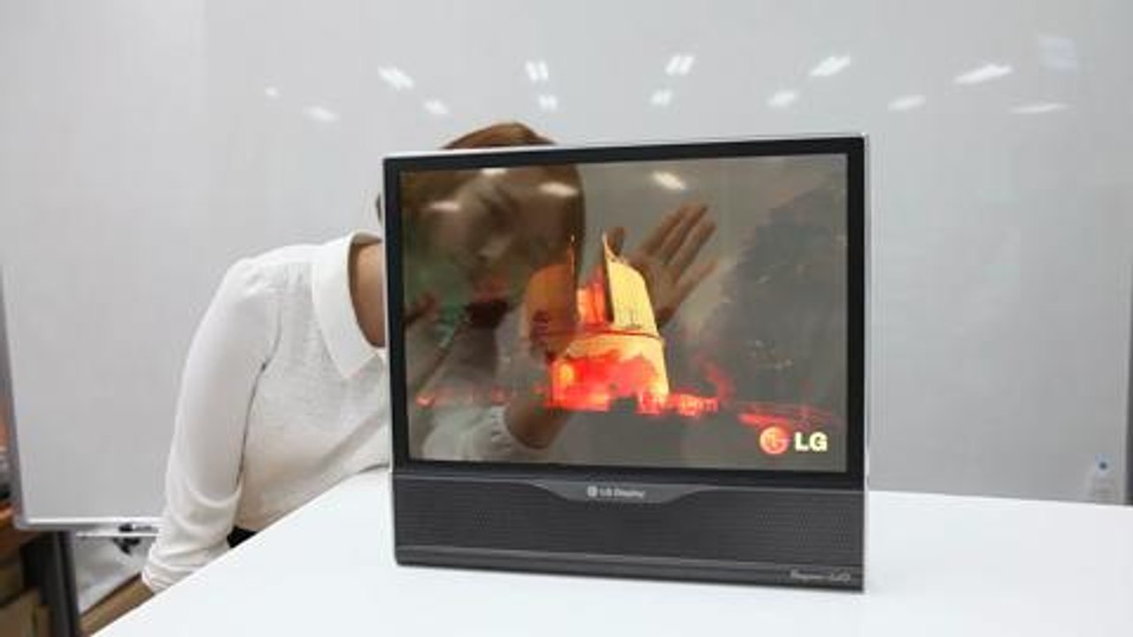 OLED transparente de 18 pulgadas