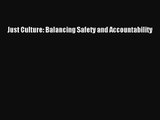 Download Just Culture: Balancing Safety and Accountability Ebook Free