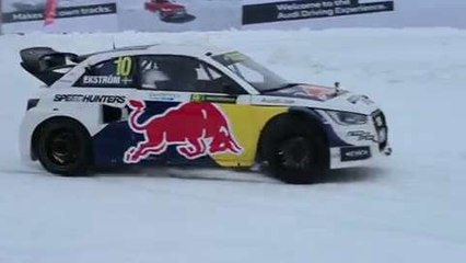 Audi A1 de competición: espectacular vuelta en un circuito helado