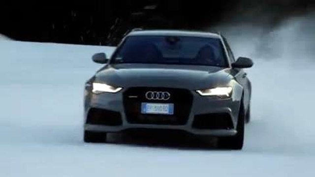 Audi RS 6 quattro en nieve. Backstage.