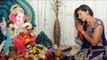 Hot Actress Sambhavana Seth Celebrates Ganesh Chaturthi At Home | 2015 Ganesh Utsav