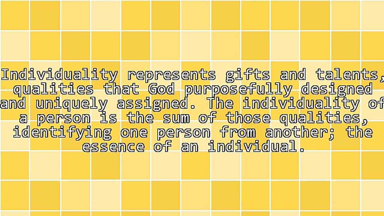 Individuality And Personality
