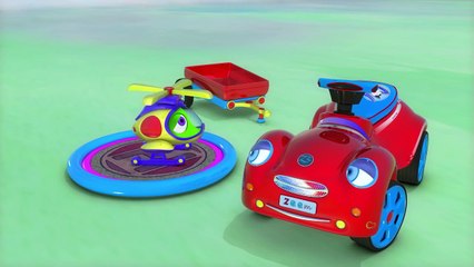 Kids crtns in 3D ANMTN: Mister Car builds Helicopter {车直升机} vidéo