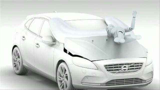 Video: Airbag para peatones, Volvo