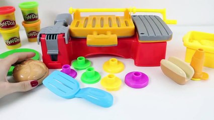 Play Doh Cookout Creations New Playdough Grill Makes Play-Doh Hotdogs Hamburgers