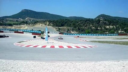 Lewis Hamilton karting in Barcelona ahead of the 2014 Spanish GP