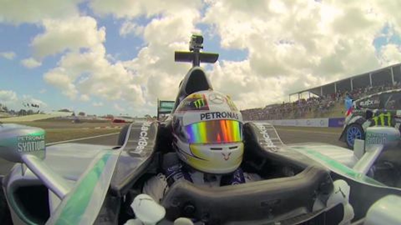 F1 vs Rally Cross - Top Gear Festival Barbados with Ken Block