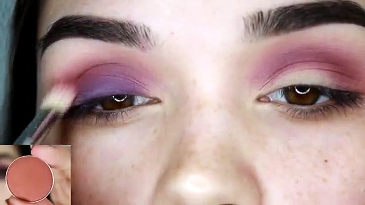 Purplegoldbrown eye makeup tutorial