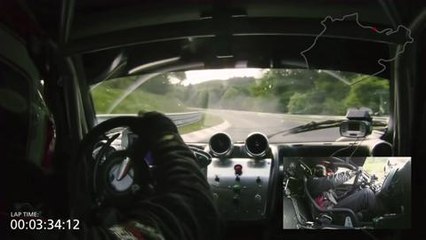 Скачать видео: Pagani Zonda R - Nurburgring lap