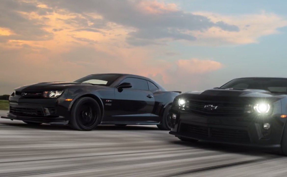 Drag Race - Hennessey Z-28 Camaro vs Hennessey ZL1 Camaro