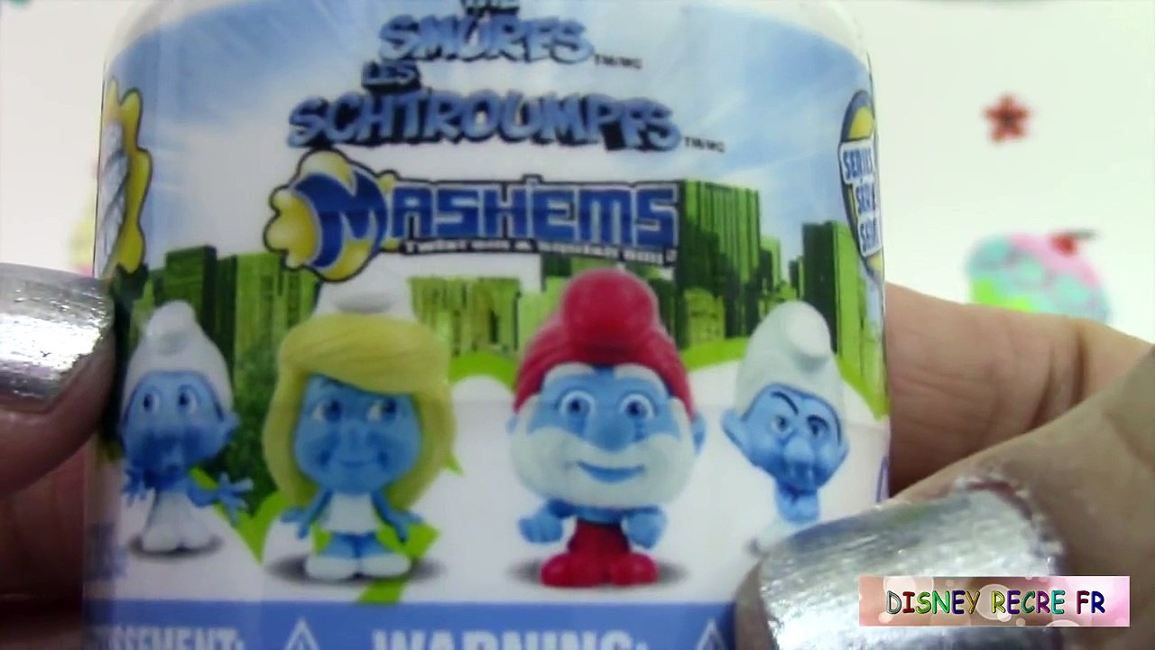 3 Oeufs Surprise Mashems Schtroumpfs Spongieux ♥ Smurfs Surprise Eggs Squishy
