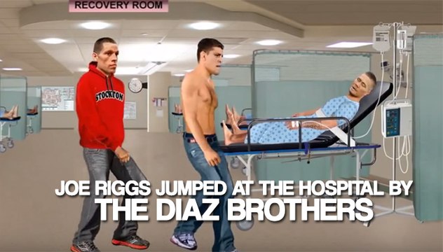 Joe Riggs Get's Jumped By The Diaz Brothers At The Hospital Nick Diaz Is Legit Crazy!