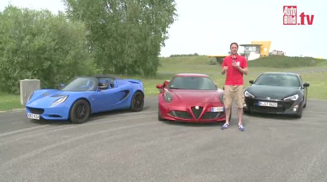 Comparativa Alfa 4C Lotus Elise Toyota GT86
