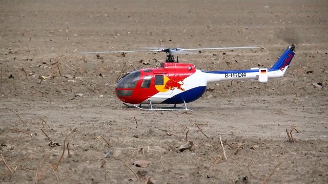 BO 105 RC SCALE MODEL HELICOPTER FLIGHT AT FANTASTIC COLOURS