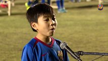 Emotiu discurs en català de Yamashita Koshiro al FC Barcelona