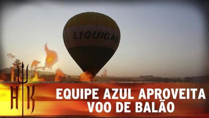 Equipe Azul aproveita voo de balão