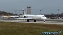 MD-82 Near Tailstrike during Rainy Wet Takeoff at Split Airport !