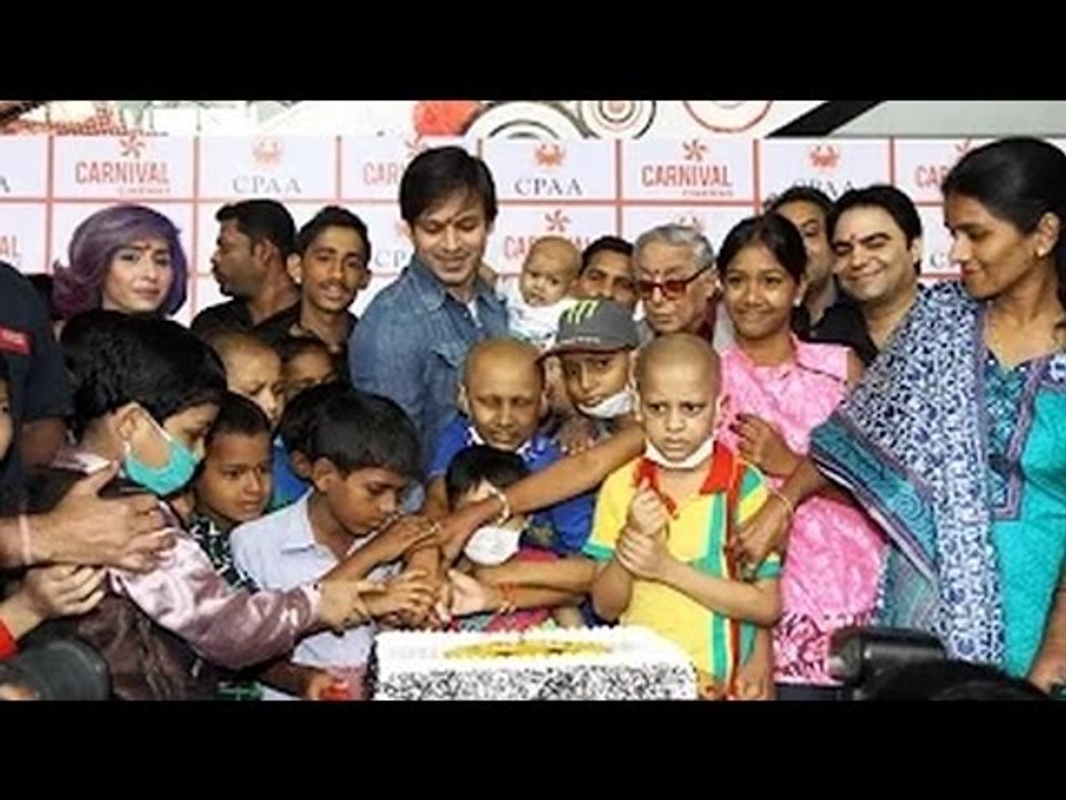 Vivek Oberoi Celebrates His Birthday With Kids At Cancer Patients Aid Association