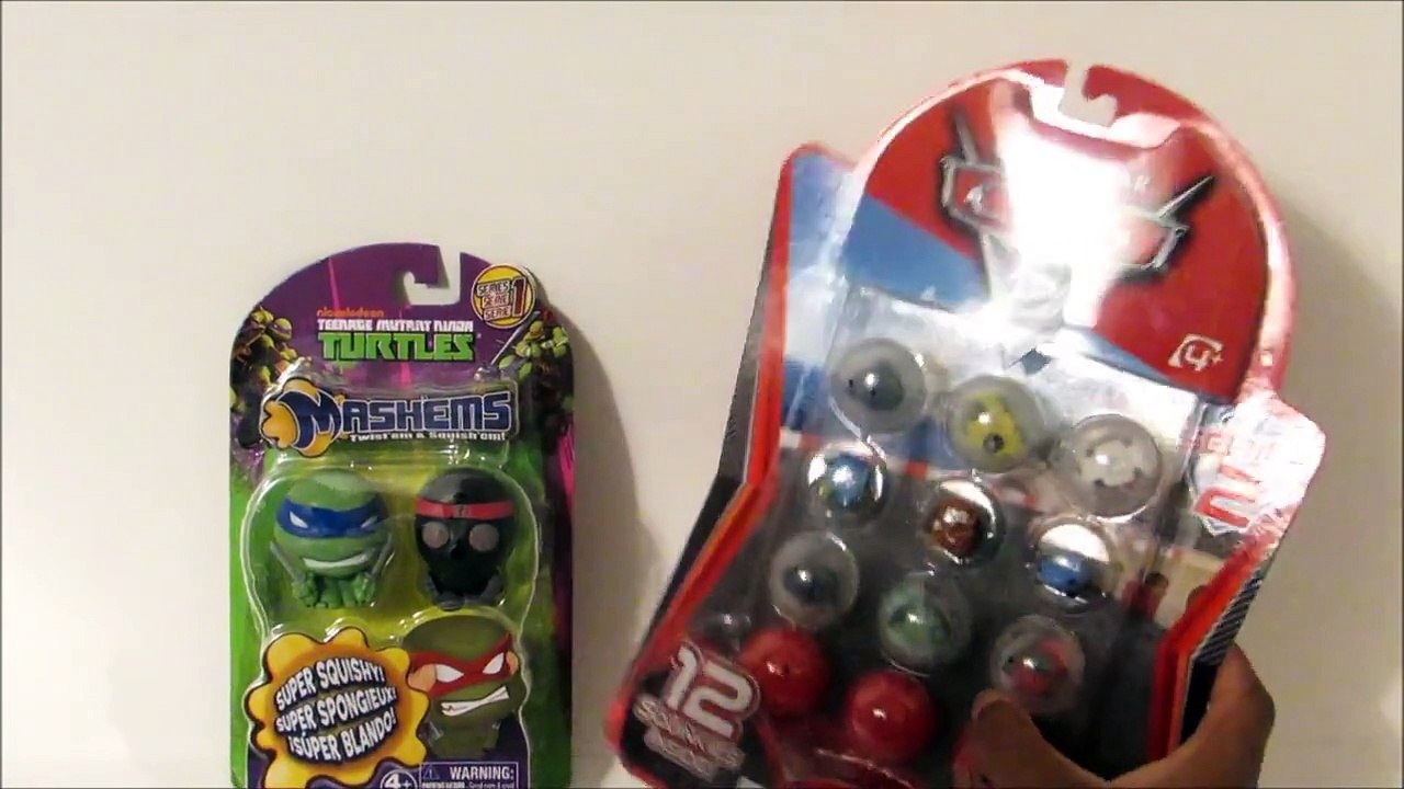 DISNEY - CARS 2 - SQUINKIES - TEENAGE MUTANT NINJA TURTLES - MASHEMS