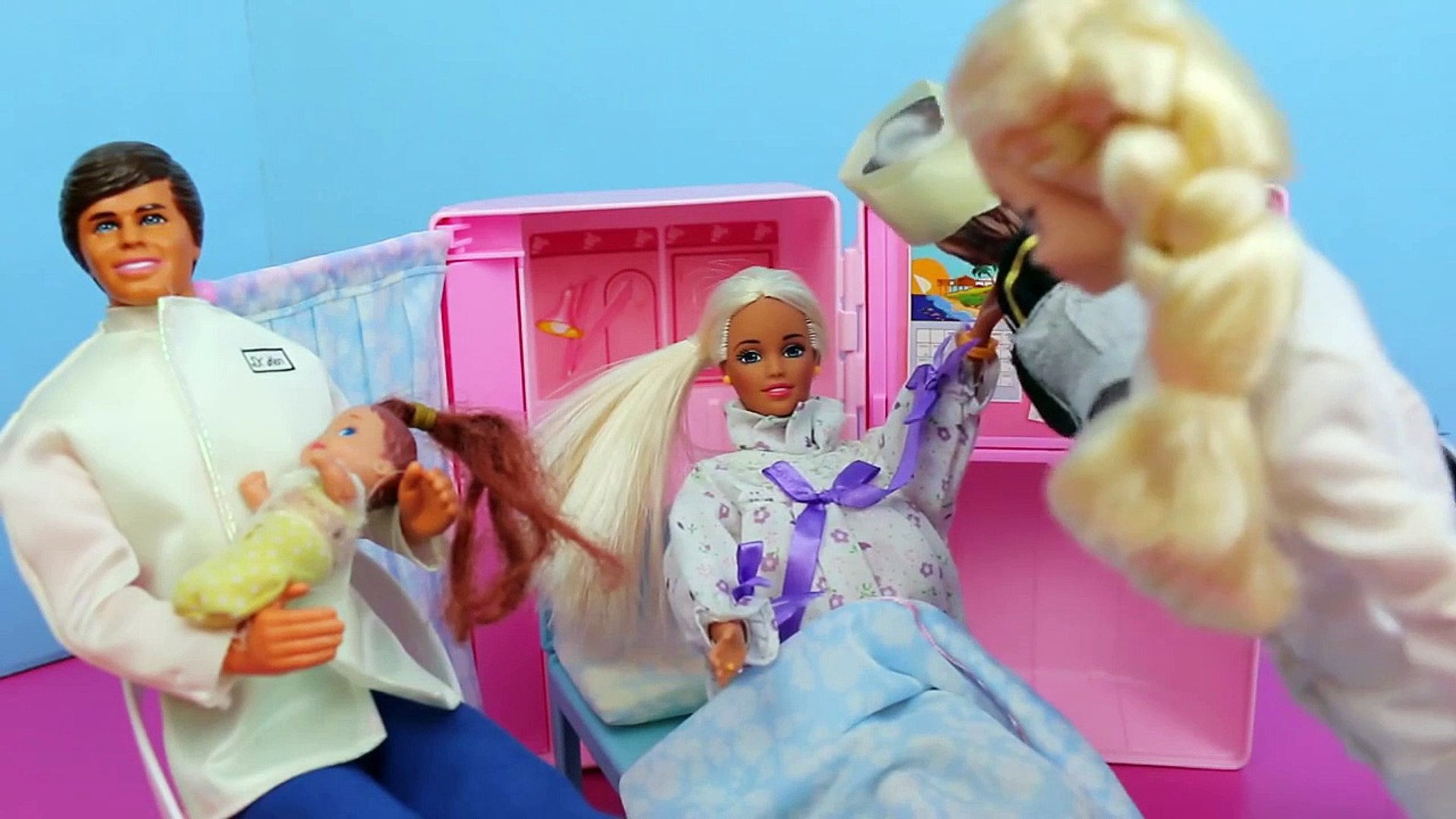 Barbie Pregnant Baby Birth Story 4 Doctor Elsa DisneyCarToys Disney Frozen  Prince Hans & S - Dailymotion Video