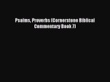 [PDF Download] Psalms Proverbs (Cornerstone Biblical Commentary Book 7) [PDF] Full Ebook