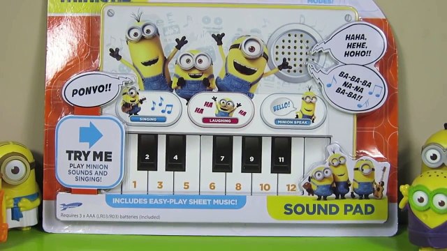 MINIONS MOVIE MUSIC PIANO SOUND PAD TOY FUN SONGS TO PLAY DESPICABLE ME KEVIN BOB STEWART