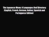 PDF Download The Japanese Menu: 6 Languages Red Directory (English French German Italian Spanish