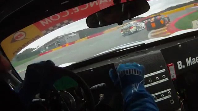 Lamborghini Gallardo Racing Porsche on Monte Carlo Racetrack raw footage