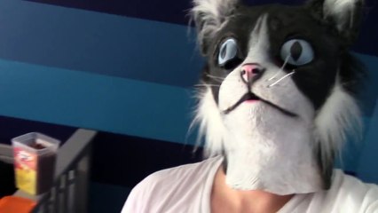 CatDad Feeds His Kitties In Cat Mask Fail! (Original Video)