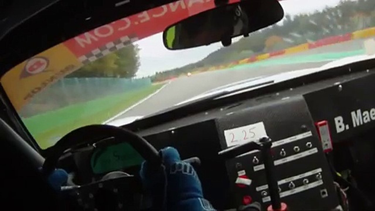 Porsche GT3RS sliding Monte Carlo Racetrack raw footage