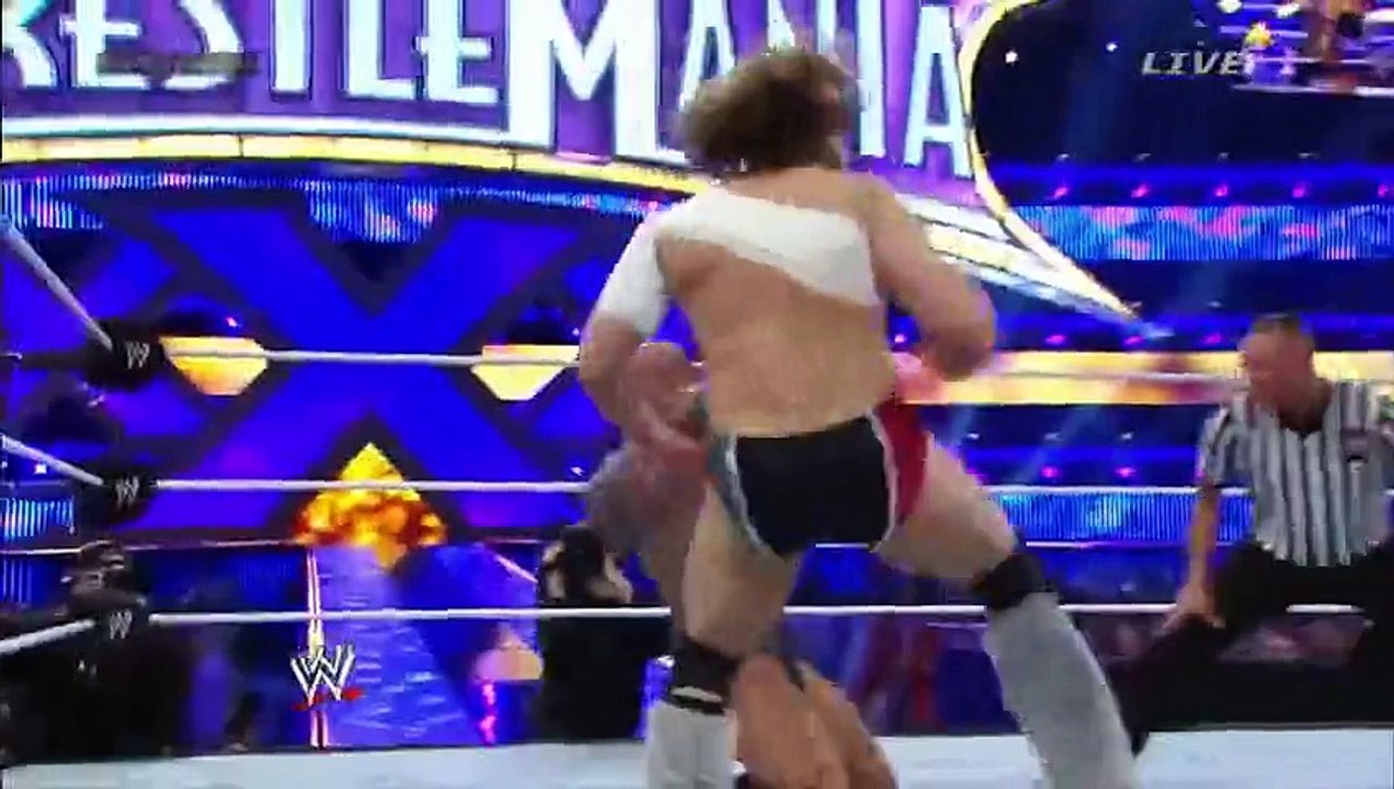 WWE wrestlemania 30 daniel bryan vs randy orton vs batista