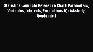 [PDF Download] Statistics Laminate Reference Chart: Parameters Variables Intervals Proportions