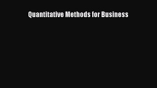 [PDF Download] Quantitative Methods for Business [Download] Online