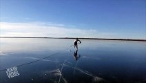 Heli-Hockey, Backcountry Skating on Black Glass! Shot in 4k