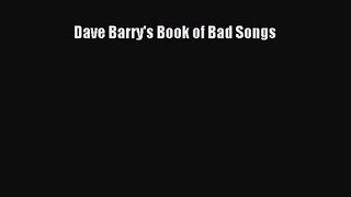 [PDF Download] Dave Barry's Book of Bad Songs [PDF] Online