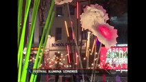 Londres: Festival de luzes transforma espaços urbanos em obras de arte