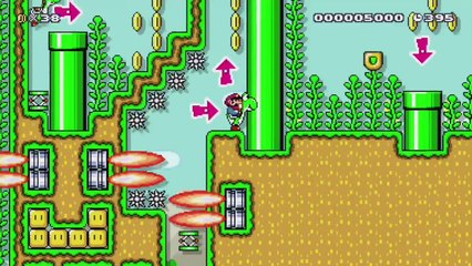 Super Mario Maker - Viewer Levels - Name: "Your Green Companions" - ID: 8E24-0000-018E-2743