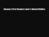 [PDF Download] Shanna's First Readers Level 1: Animal Riddles [Download] Full Ebook