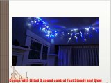 480 LED Blue and White Indoor Outdoor Hanging Snowing Icicle String Light Christmas Party Wedding