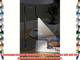 Silver Dual 360 Degree Swing Arm Table Lamp With a Additional LED reading light. 60cm in height.