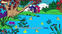 Alle meine Entlein Karaoke Version (Sing Allein) in Deutscher Sprache mit Text am Monitor