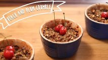 Peach & Plum Crumble | Easy Breakfast / Dessert Recipe | Kiddies Corner With Anushruti